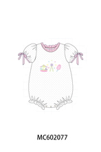 Pink Carousel Embroidered Bubble