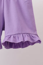 Purple Butterfly Applique Shorts Set - ARIA KIDS