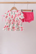 Pink Boots Smocked Bloomer Set