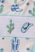 Blue Boots Smocked Jon Jon