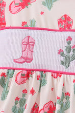 Pink Boots Smocked Dress