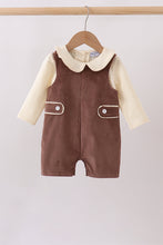 Brown Corduroy Jon Jon Set - ARIA KIDS