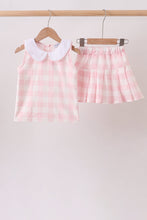 Pink Gingham Skorts Set