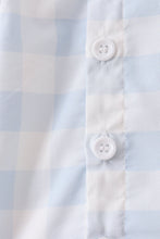 Blue Gingham Shorts Set