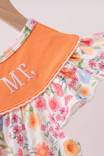 Coral Jesus Loves me Embroidered Floral Ruffle Dress