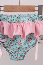 Green Floral Smocked Swimsuit