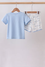 Blue Shark Print Shorts Set - ARIA KIDS