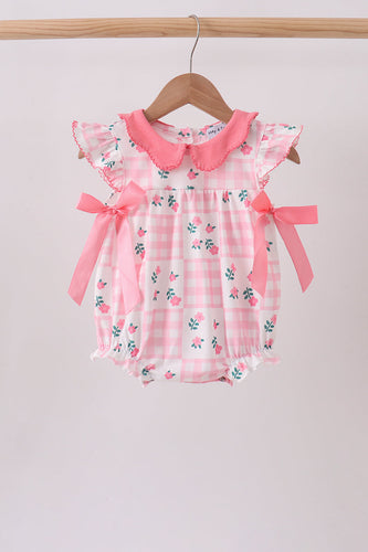 Pink Floral Ruffle Bubble - ARIA KIDS
