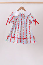 Red Apple Embroidered Dress