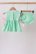 Green Butterfly Smocked Bloomer Set