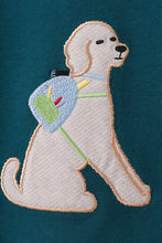 Teal Puppy Applique Plaid Set - ARIA KIDS