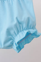 Blue Plaid Ruffle Bloomer Set