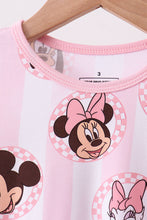 Pink character bamboo pajama set