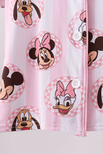 Pink character bamboo pocket pajama set