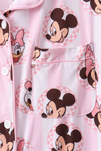 Pink character bamboo pocket mom pajama set