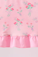 Pink Floral Ruffle Bloomer Set