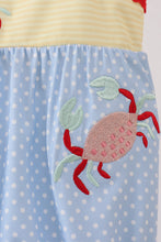 Blue Crab Applique Bubble - ARIA KIDS