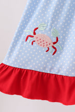 Blue Crab Applique Dress - ARIA KIDS