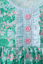 Green house floral Ruffle Dress