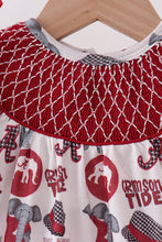 Maroon Alabama Smocked Bubble