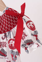 Maroon Alabama Smocked Bubble