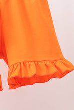 Orange Tennessee Smocked Scalloped Ruffle Shorts Set