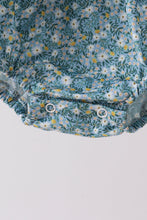 Teal Floral Lace Bow Bubble