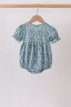 Teal Floral Lace Bow Bubble