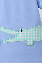 Blue Crocodile Applique Top