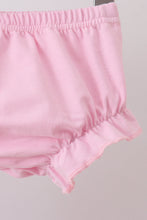 Pink Crocodile Smocked Gingham Bloomer Set