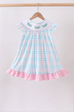 Pink Crocodile Smocked Gingham Dress