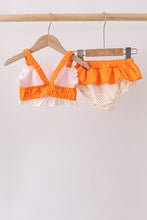 Orange Bow Ruffle 2PC Swimsuit