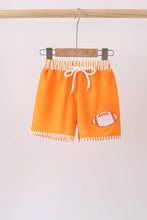 Orange Football Swim Trunks