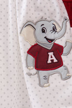 Maroon Alabama Applique Ruffle Shorts Set
