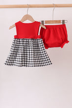 Red Georgia Applique Gingham Bloomer Set