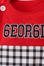 Red Georgia Applique Gingham Jon Jon