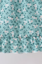 Green Floral Smocked Ruffle Shorts Set - ARIA KIDS