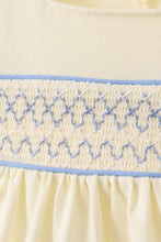 Cream smocked bloomer set