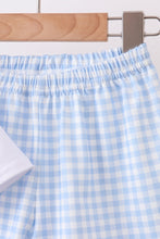 Blue Puppy Embroidered Boys Shorts Set
