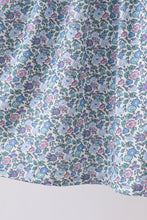 Blue Floral Smocked Dress