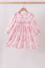Pink Floral Smocked Dress - ARIA KIDS