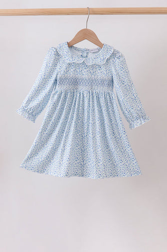 Lavender Floral Smocked Dress - ARIA KIDS
