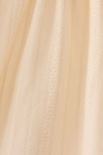 Oatmeal character french knot ruffle dress