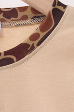 Camouflage duck applique top