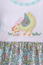 Mint Chicken Applique Ruffle Dress
