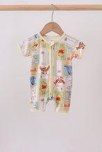 Yellow winnie the pooh bamboo romper