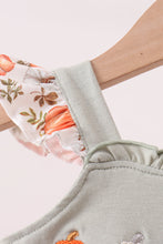 Orange Pumpkin Embroidery Ruffle Bloomer Set