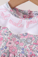 Pink Floral Embroidery Bloomer Set
