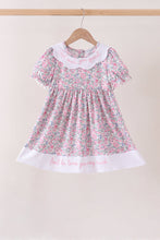 Pink Floral Embroidery Ruffle Dress