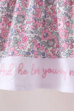 Pink Floral Embroidery Pants Set